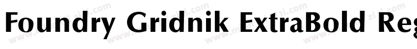 Foundry Gridnik ExtraBold Regular字体转换